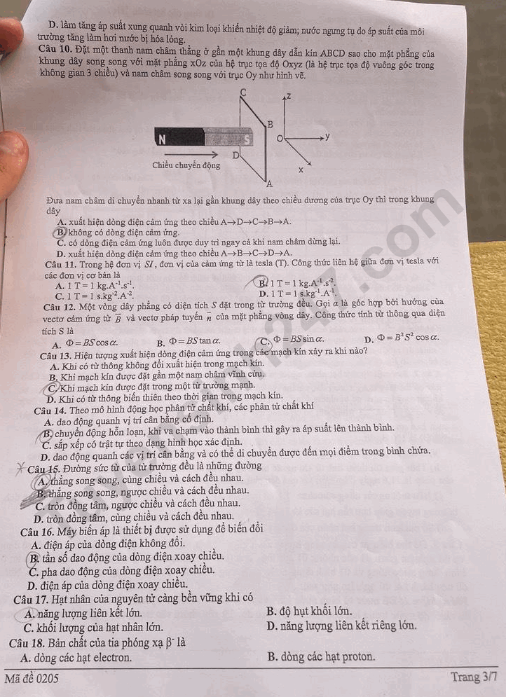 De thi thu tot nghiep THPT 2026 mon Ly - So GD Hai Phong