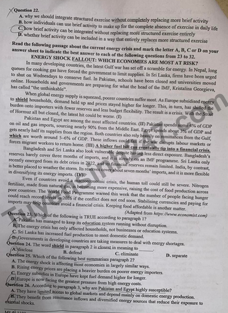 De thi thu tot nghiep mon Anh- So GD Hai Phong nam 2026