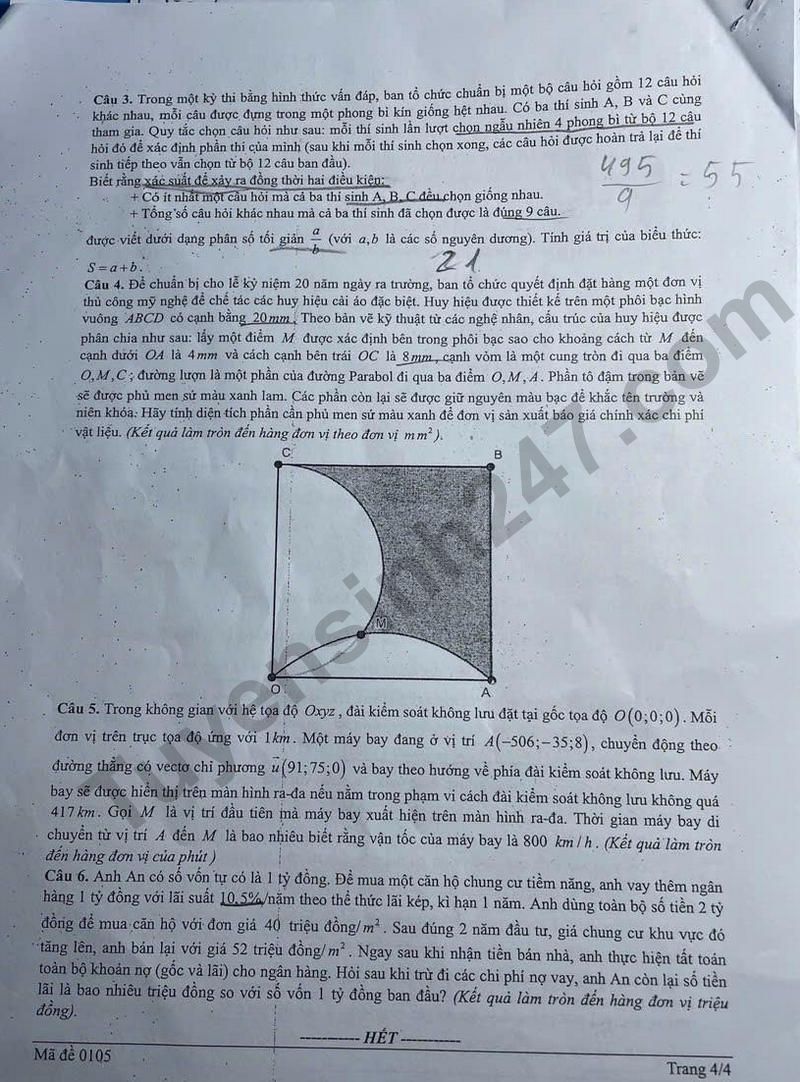De thi thu tot nghiep THPT mon Toan 2026 - So GDDT Hai Phong (Co dap an)