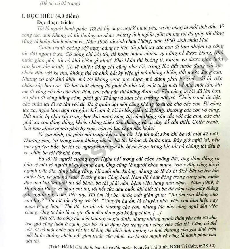 De thi thu tot nghiep THPT 2026 mon Van - So GDDT Hai Phong