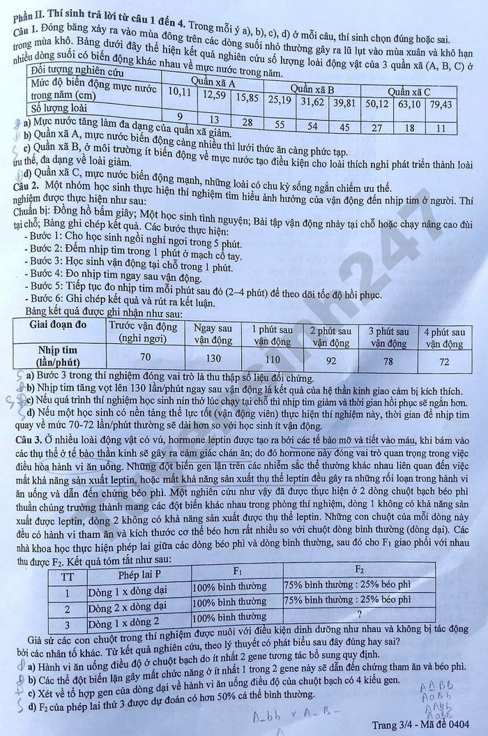 De thi thu tot nghiep THPT 2026 mon Sinh - So GD Quang Tri