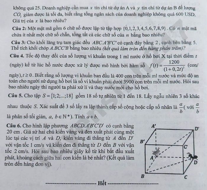 De thi thu tot nghiep THPT 2026 mon Toan - So GD Quang Tri