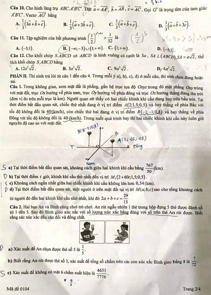 De thi thu TN THPT mon Toan 2026 - THPT Phan Chau Trinh