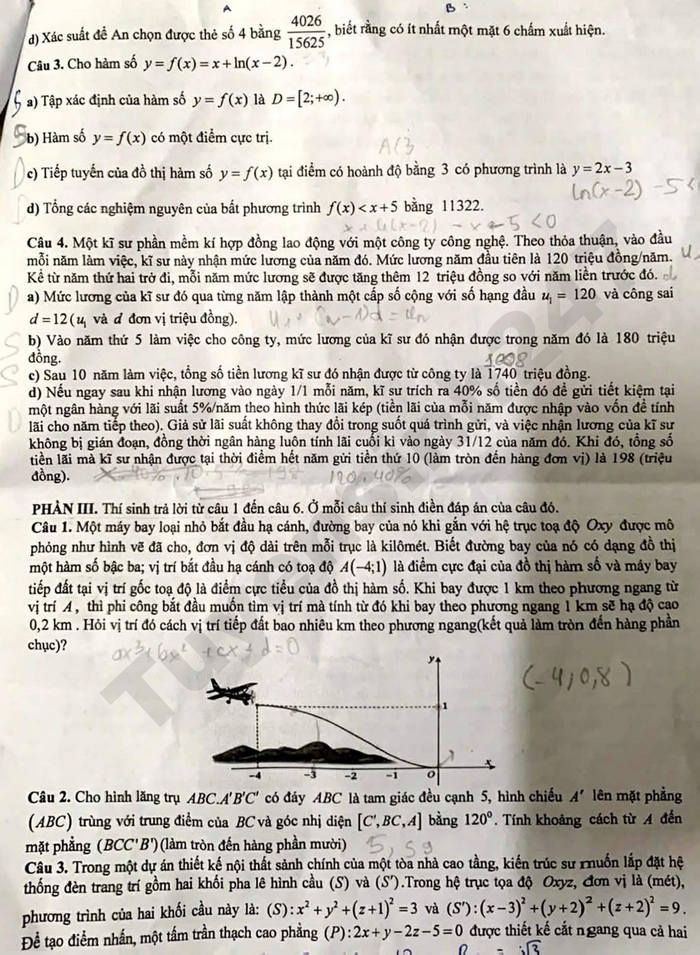 De thi thu TN THPT mon Toan 2026 - THPT Phan Chau Trinh