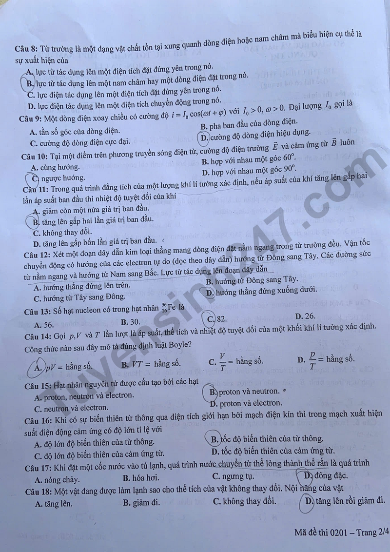 De thi thu tot nghiep THPT 2026 mon Vat ly - So GD Quang Tri (Co dap an)