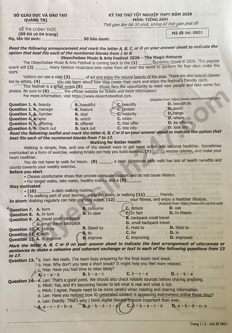 De thi thu tot nghiep THPT 2026 mon Tieng Anh - So GD Quang Tri (Co dap an)