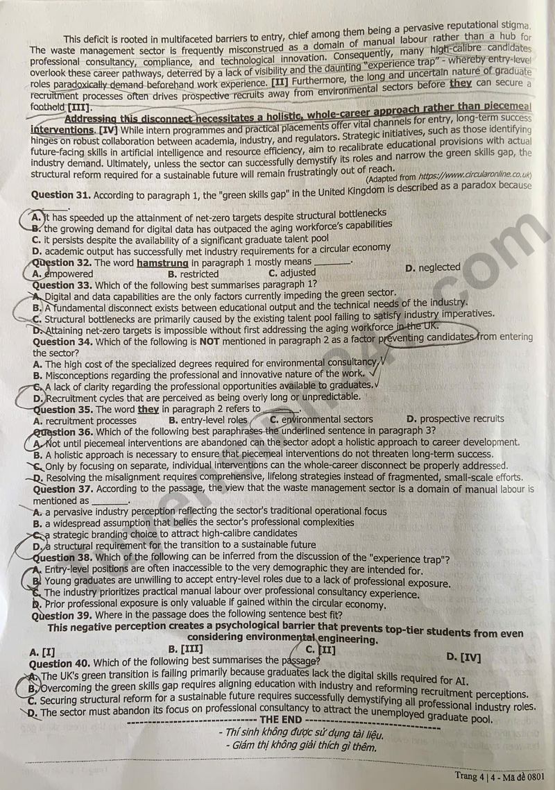 De thi thu tot nghiep THPT 2026 mon Tieng Anh - So GD Quang Tri (Co dap an)