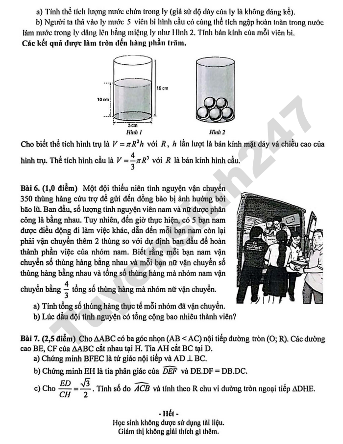 De thi hoc ki 2 mon Toan 9 THCS Doan Thi Diem 2026