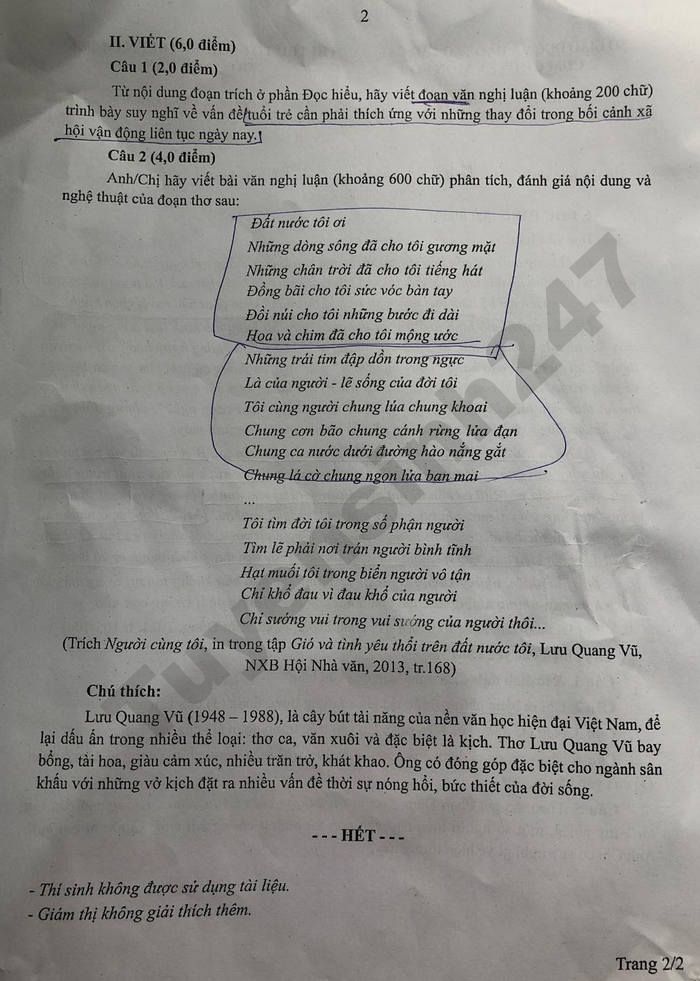 De thi thu tot nghiep THPT 2026 mon Van - Cum chuyen mon so 1 Lao Cai