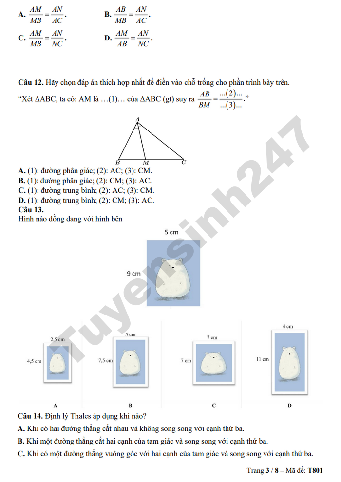 De thi ki 2 mon Toan 8 TH-THCS-THPT Khai Nguyen 2026 - Co dap an