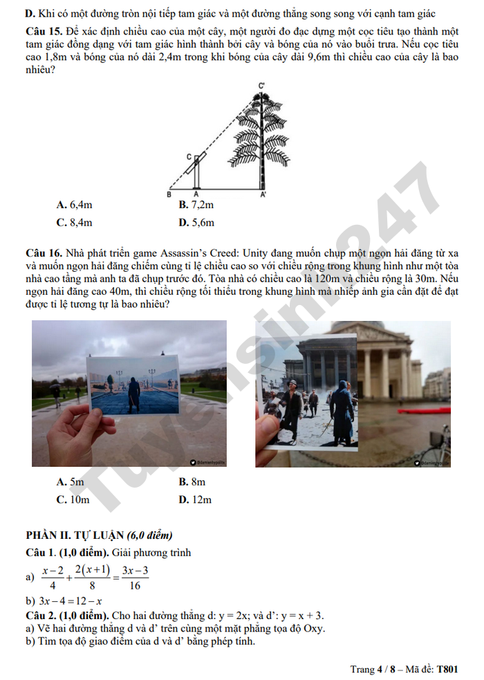 De thi ki 2 mon Toan 8 TH-THCS-THPT Khai Nguyen 2026 - Co dap an