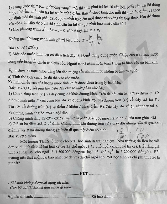 De thi thu vao lop 10 mon Toan 2026 - Cum truong THCS cong lap