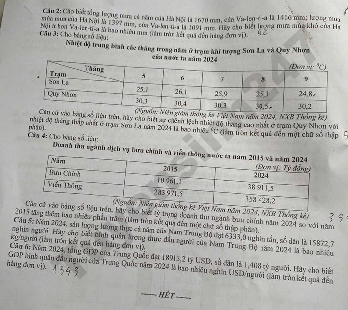 De thi thu tot nghiep THPT 2026 dot 2 mon Dia - So GD Nghe An