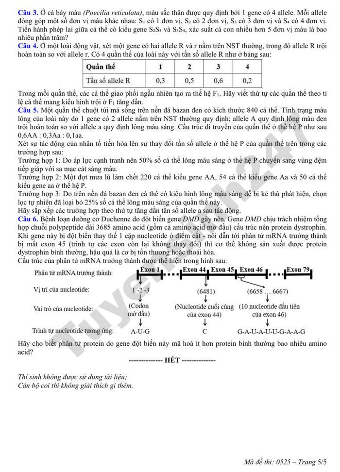 De thi thu TN THPT 2026 mon Sinh (dot 2) - So GD Nghe An