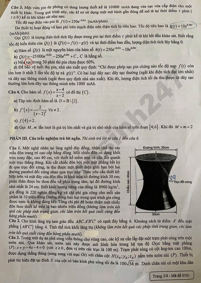 De thi thu mon Toan tot nghiep THPT 2026 dot 2 - So GD Nghe An