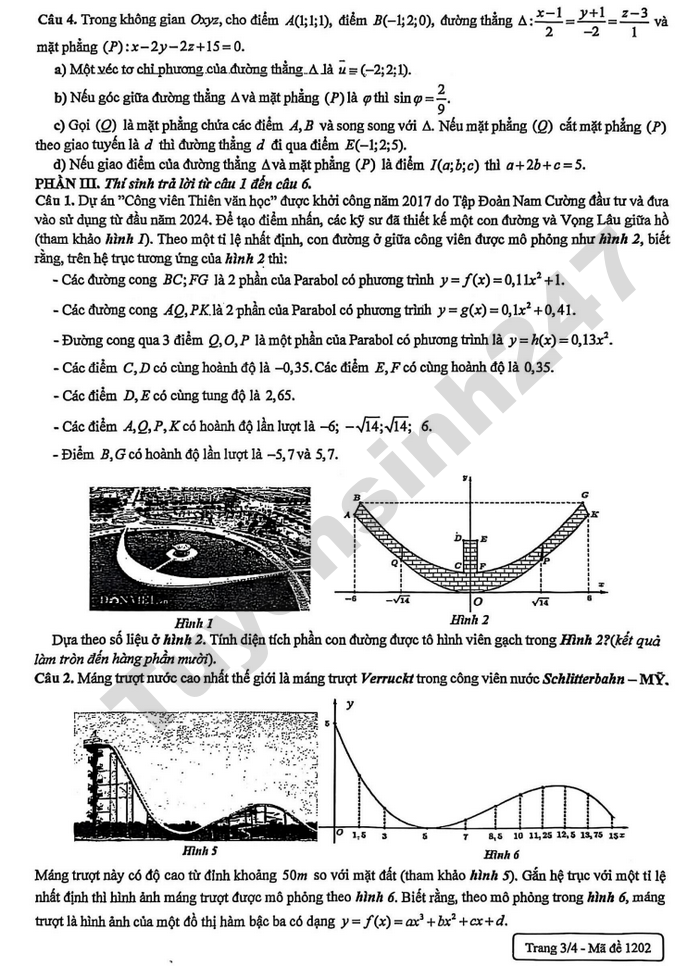 De thi thu mon Toan tot nghiep THPT 2026 lan 2 - THPT Yen Hoa