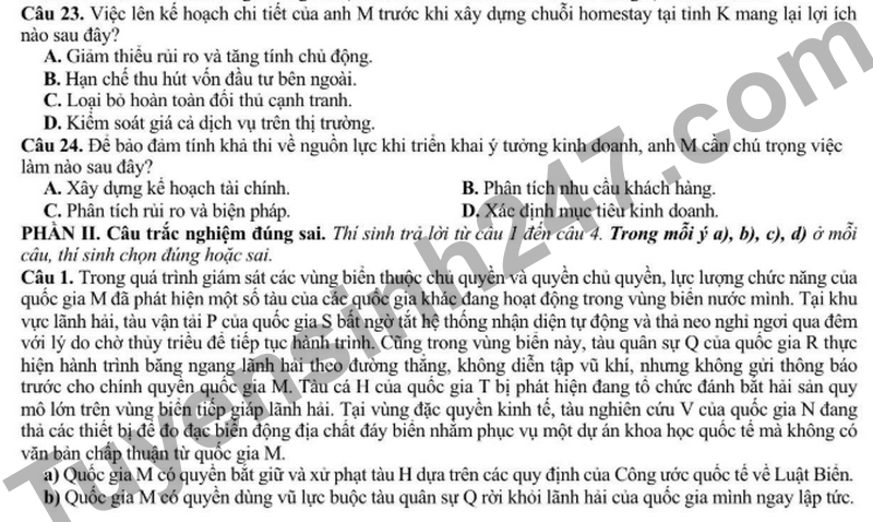 De thi thu tot nghiep mon GDKT&PL so Nghe An nam 2026