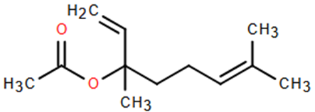 Linalyl acetate là một trong những chất của tinh dầu cam và mùi thơm của  hoa oải hương. Cho công thức cấu tạo của linalyl acetate như sau: