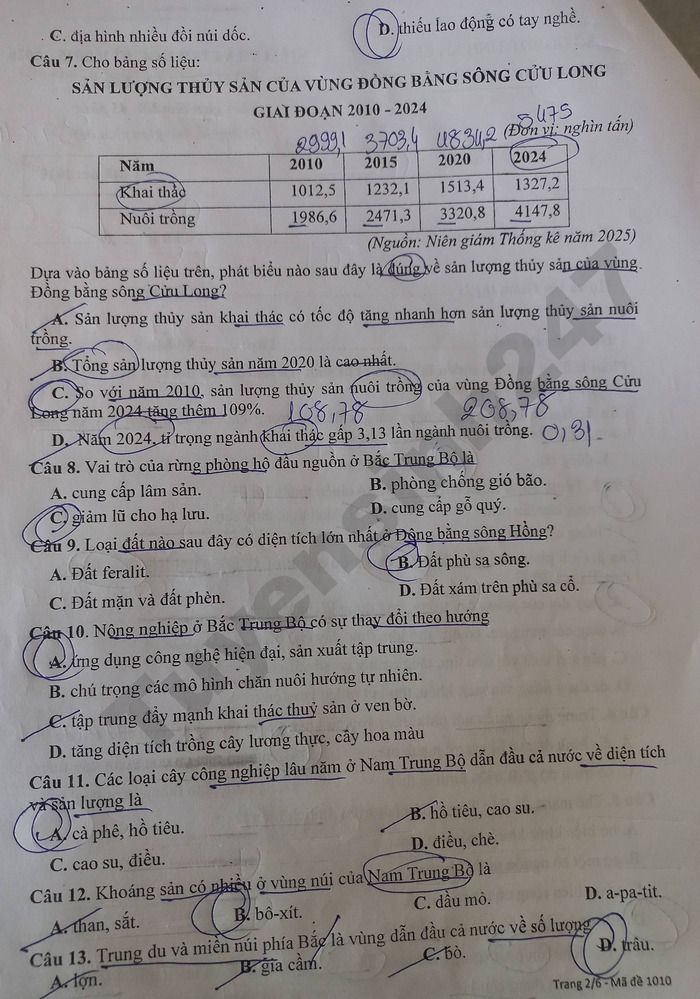 De thi cuoi ki 2 mon Dia lop 12 THPT Vo Thanh Trinh 2026