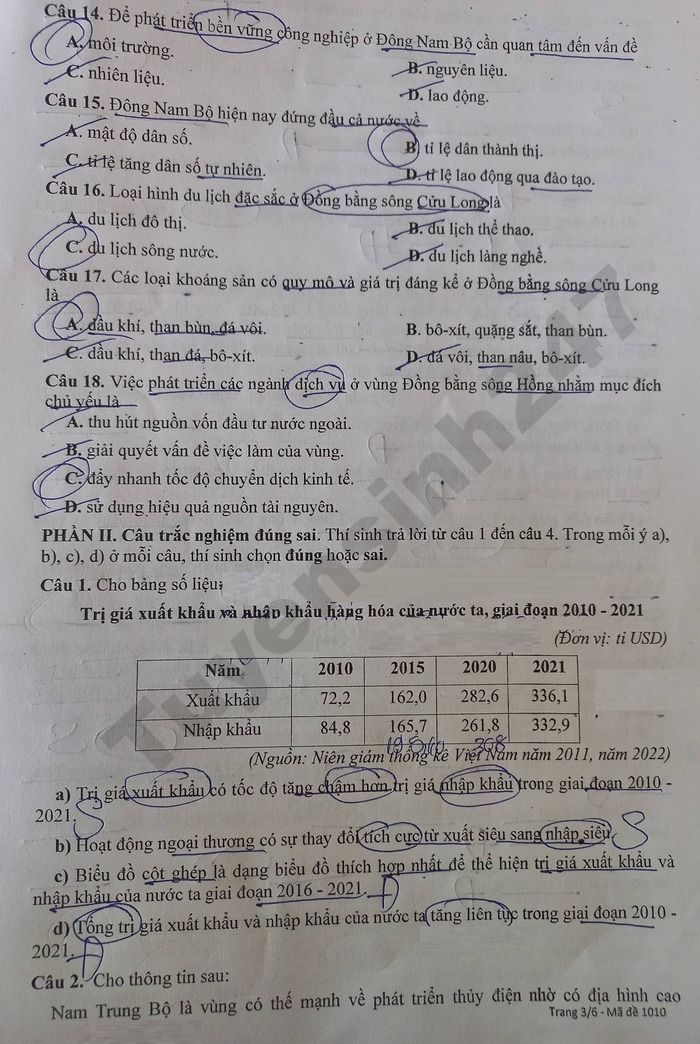 De thi cuoi ki 2 mon Dia lop 12 THPT Vo Thanh Trinh 2026