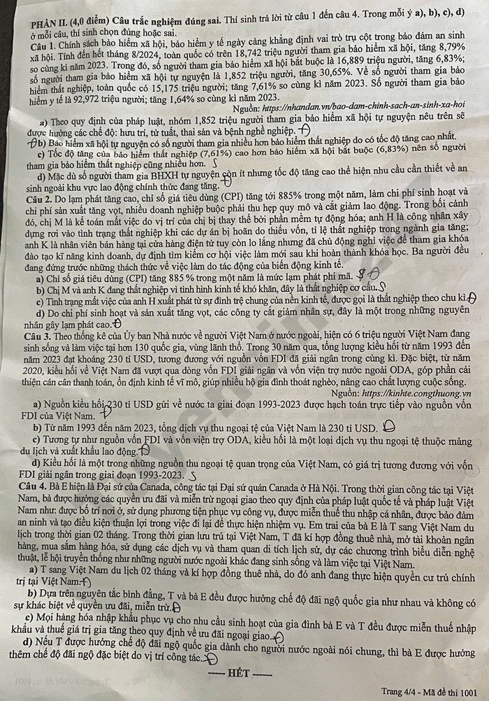 De thi thu tot nghiep THPT 2026 TP Da Nang - mon GDKT&PL