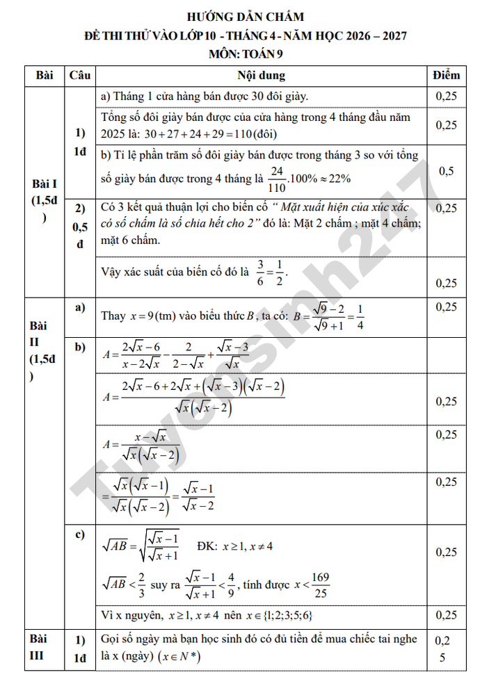 De thi thu vao lop 10 mon Toan 2026 - Phuong Tay Tuu