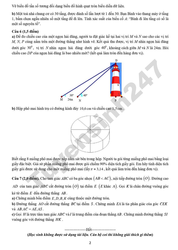 De thi thu vao lop 10 lan 2 mon Toan - THPT Luong Ngoc Quyen 2026 (co dap an)