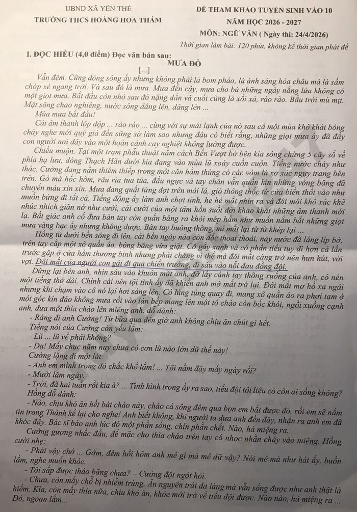 De tham khao thi vao lop 10 mon Van 2026 - THCS Hoang Hoa Tham
