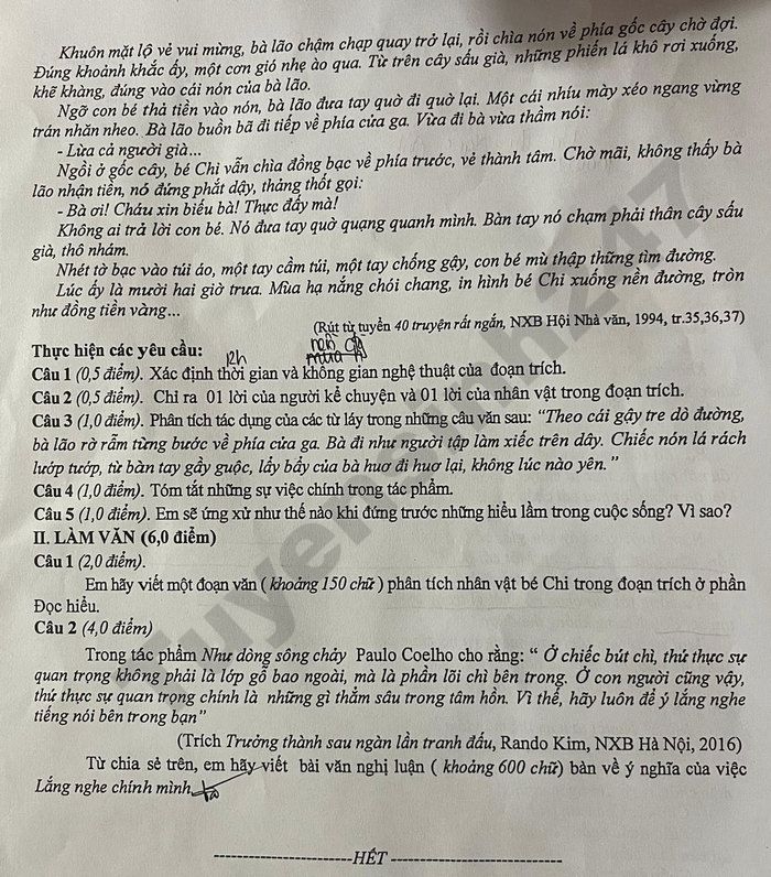 De thi thu vao lop 10 nam 2026 THPT Song Cong - mon Van (lan 2)