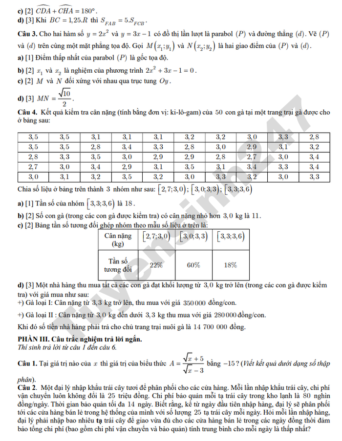 De thi thu vao lop 10 mon Toan 2026 - THCS Hong Bang lan 3