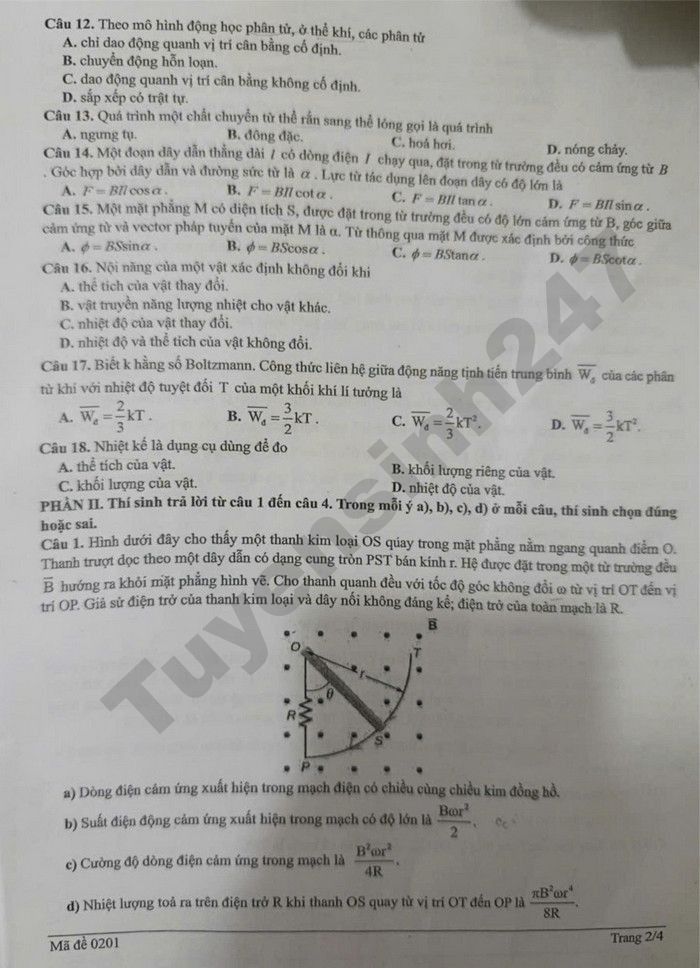 De thi thu mon Ly tot nghiep THPT 2026 - So GD Thai Nguyen (dot 2)