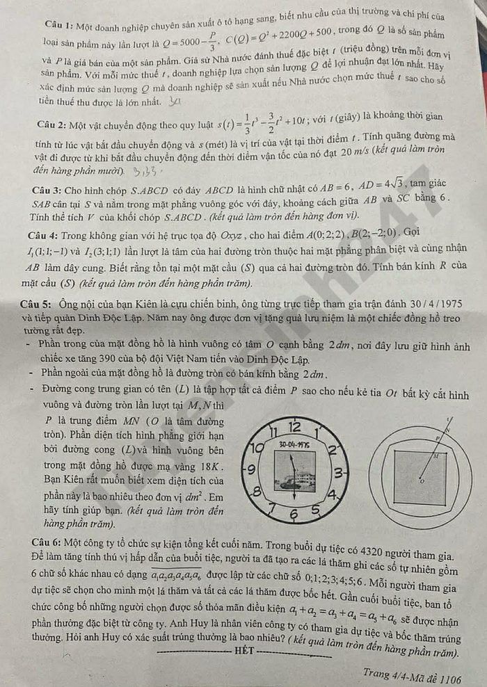 De thi thu mon Toan TN THPT 2026 lan 2 - So GD Thanh Hoa