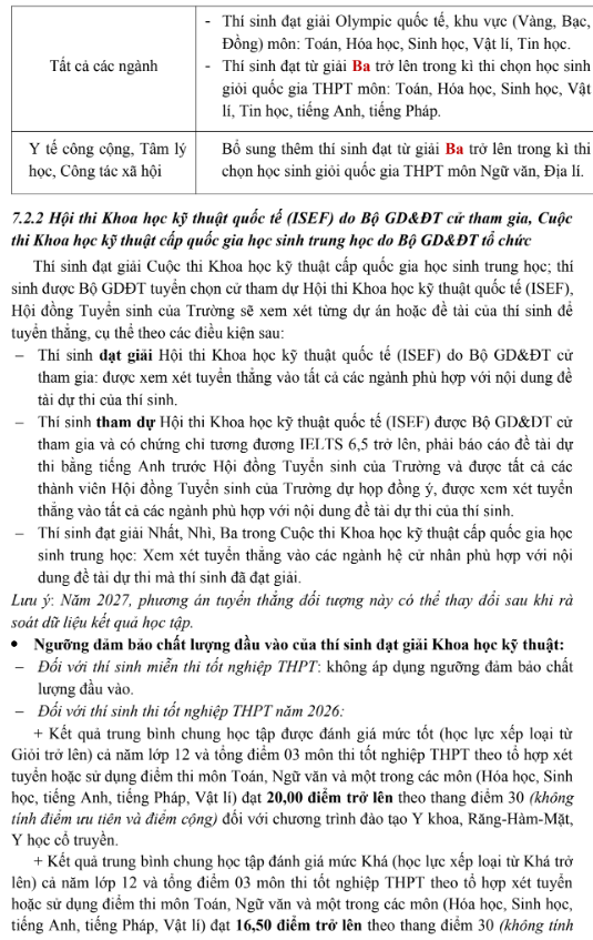 Thong tin tuyen sinh truong Dai hoc Y Ha Noi nam 2026