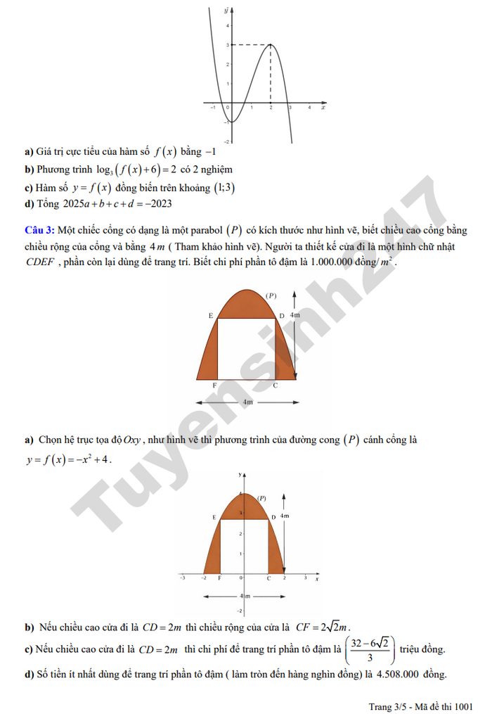 De thi thu tot nghiep THPT mon Toan 2026 - THPT Ba Thuoc (lan 3)