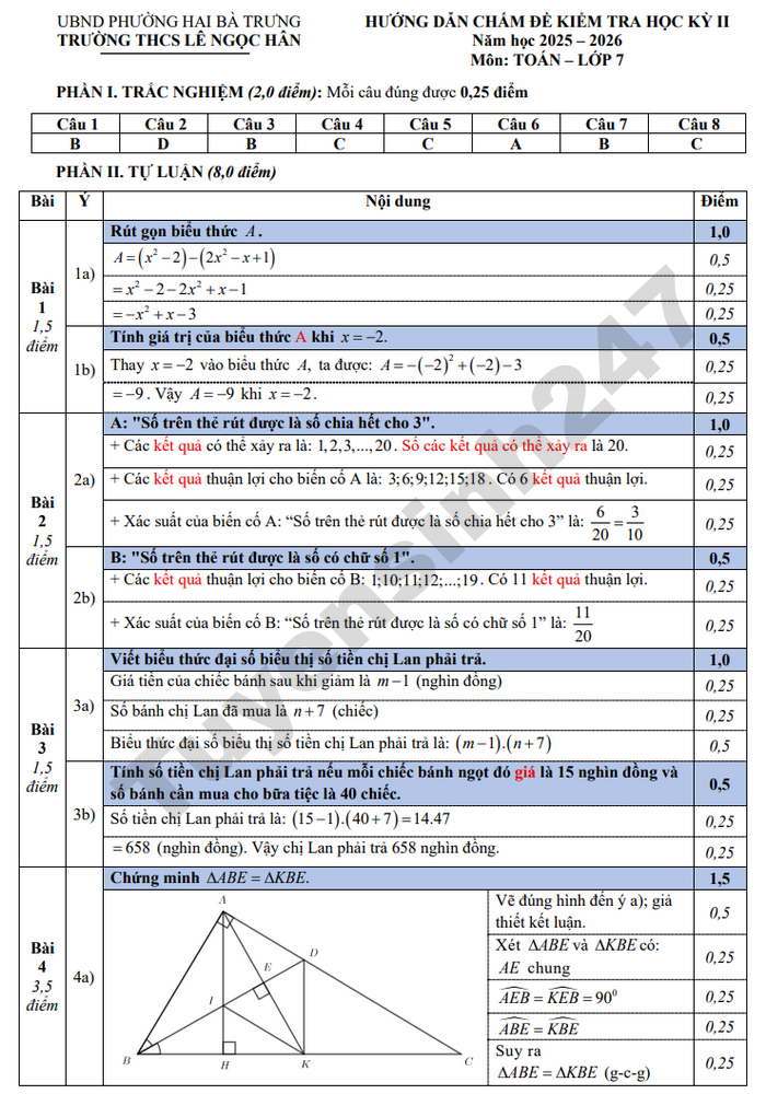 De thi ki 2 nam 2026 THCS Le Ngoc Han - lop 7 mon Toan (co dap an)