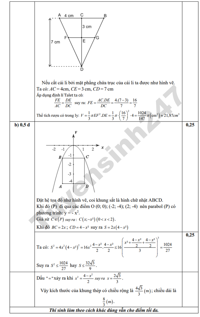 De thi thu vao lop 10 mon Toan - THCS Hai Hoa 2026