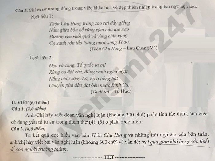 De thi thu tot nghiep THPT 2026 lan 2 mon Van - So GD Tuyen Quang