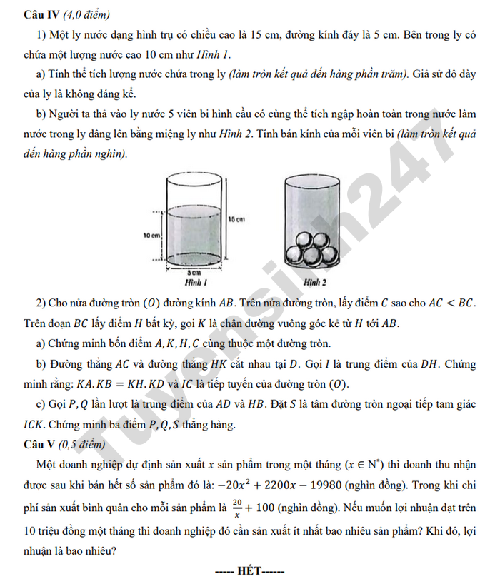 De thi thu vao lop 10 mon Toan 2026 - THCS Tu Lap (co dap an)