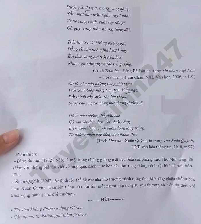 De thi thu tot nghiep THPT mon Van 2026 - So GD Hung Yen (lan 2)