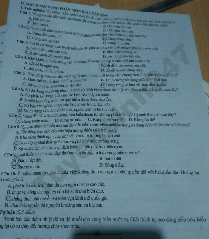 De thi cuoi ki 2 lop 8 mon Su-Dia - So GD Bac Ninh 2026