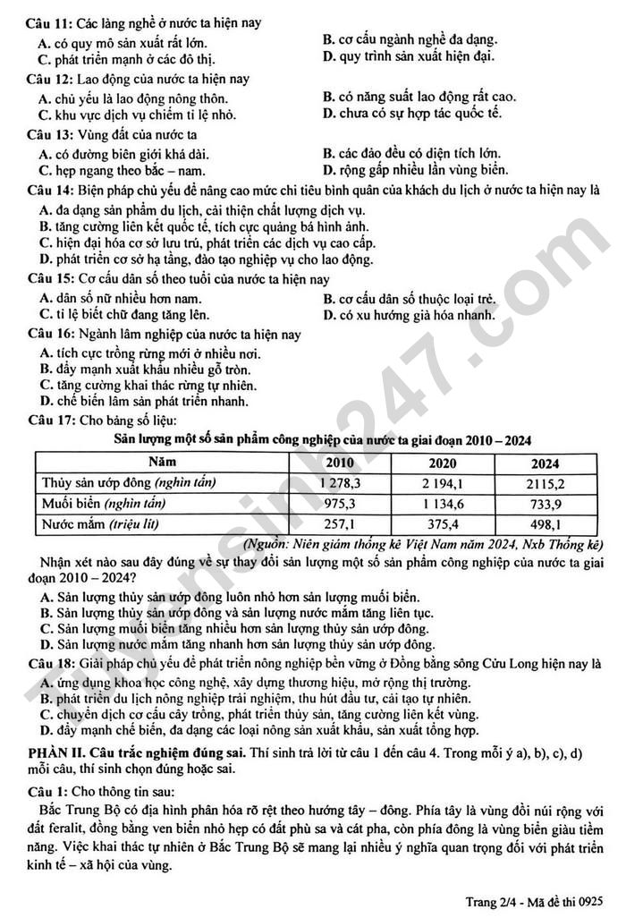 De thi thu mon Dia TN THPT nam 2026 - So GD Dong Thap