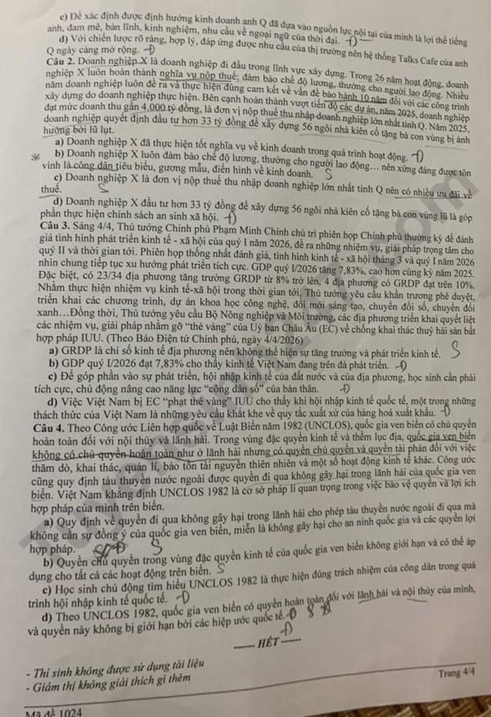 De thi thu tot nghiep THPT 2026 lan 2 TP Dong Nai - mon GDKT&PL