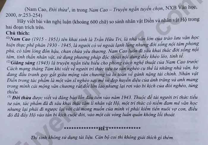 De thi thu TN THPT 2026 mon Van - Cum 09 truong THPT Phu Tho