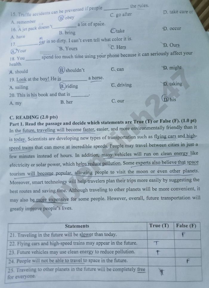 De thi hoc ki 2 lop 7 mon Anh 2026 - THCS Tan Phong