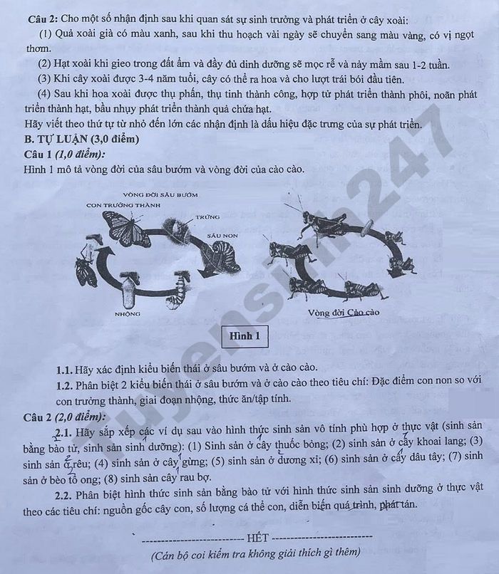 De thi hoc ki 2 nam 2026 So GD Bac Ninh - lop 11 mon Sinh