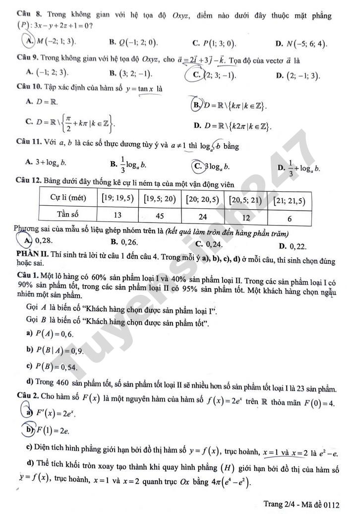 De thi thu tot nghiep THPT 2026 mon Toan - TP Can Tho