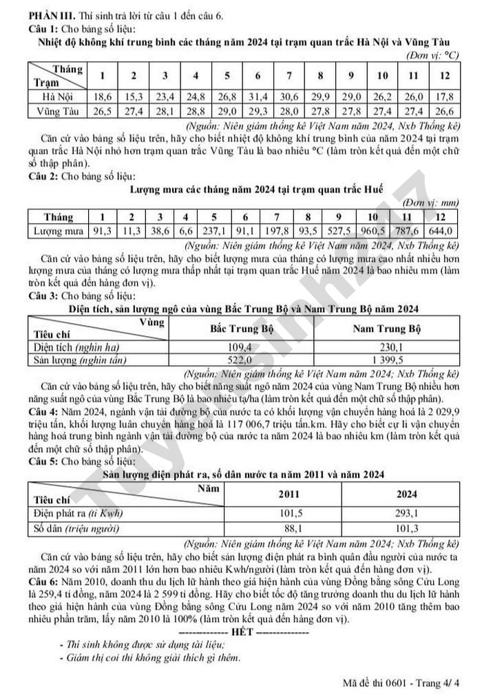 De thi thu tot nghiep THPT 2026 TP Can Tho - mon Dia
