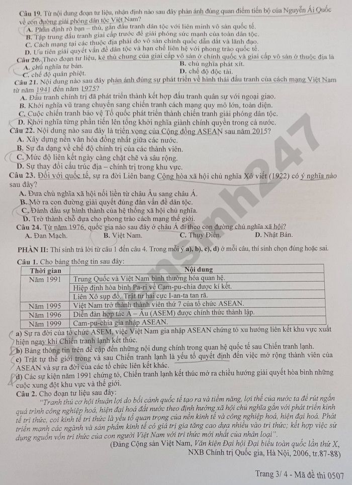 De thi thu mon Su tot nghiep THPT 2026 - TP Can Tho