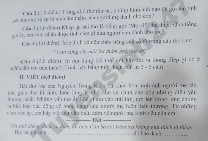 De thi hoc ki 2 nam 2026 THCS Phuoc Thang - mon Van lop 7
