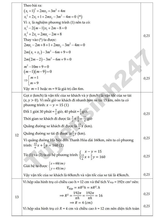 De thi thu vao lop 10 nam 2026 mon Toan - xa Hoi Xuan (co dap an)